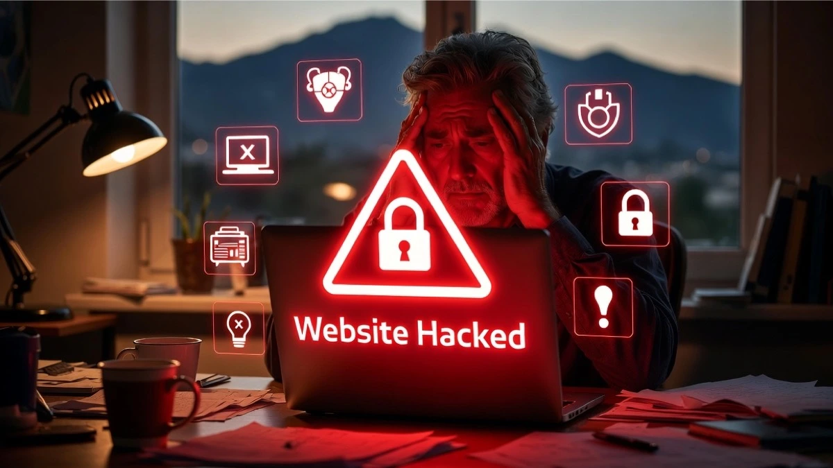 San Bernardino business owner facing website security breach emergency - IE Web Services hack recovery guide